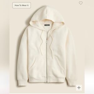 J Crew Heritage Fleece Zip-Up Hoodie